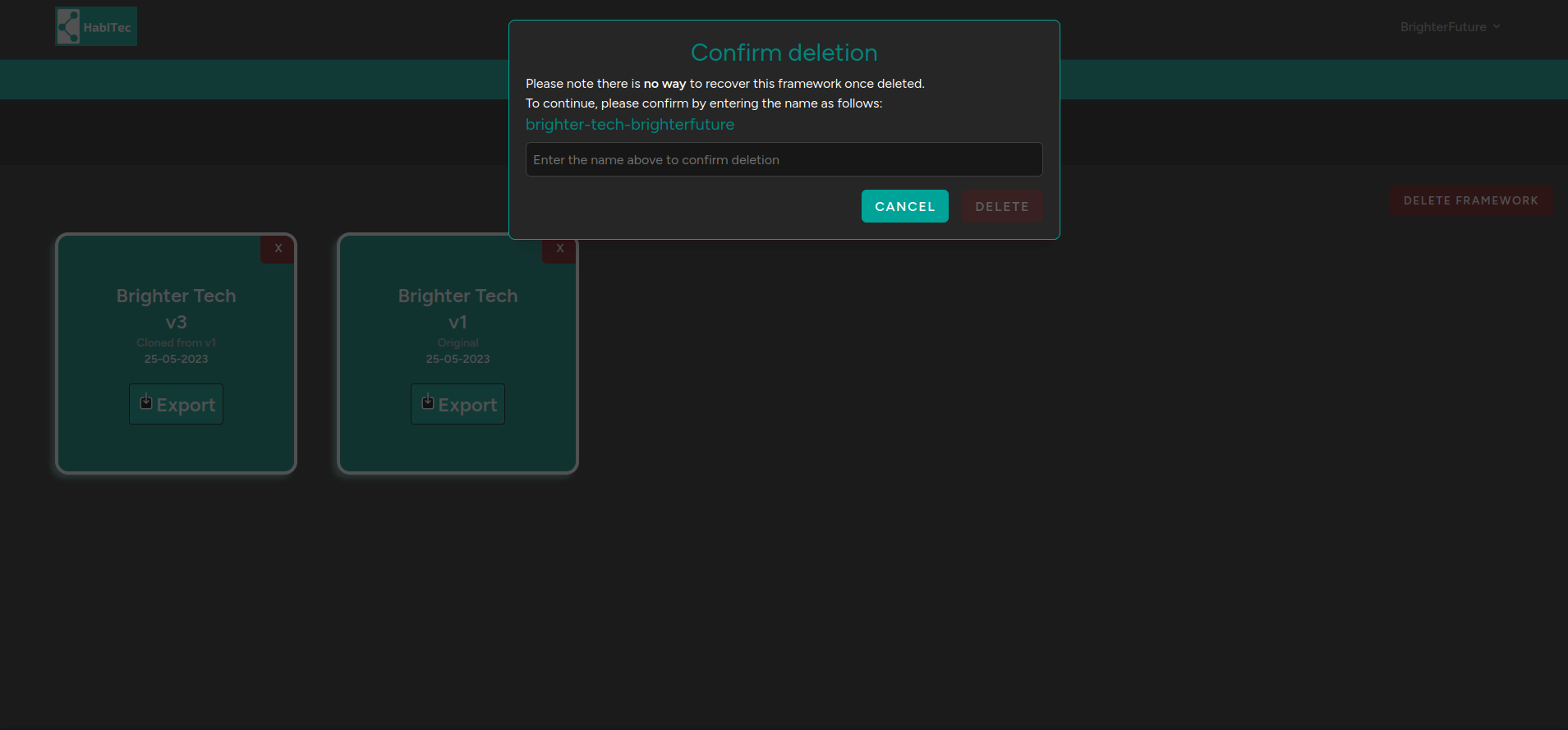 Screenshot of HabITech Builder project